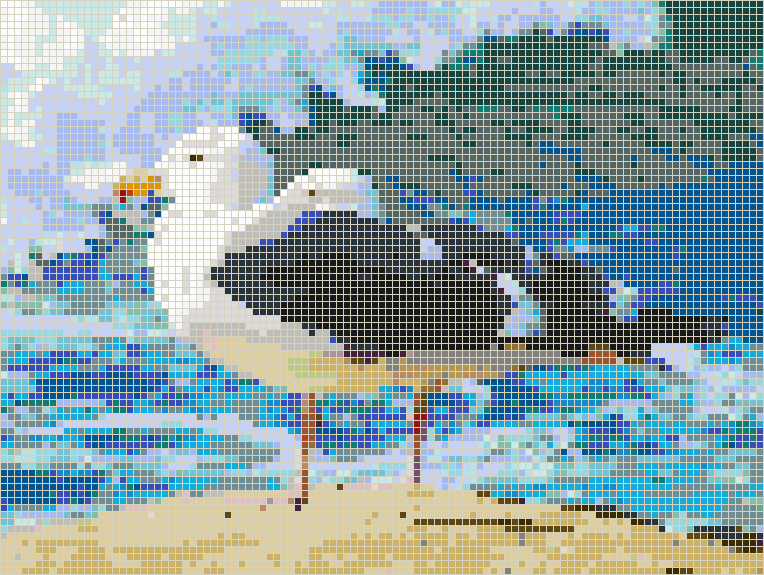 Seagulls by the Ocean - Mosaic Design