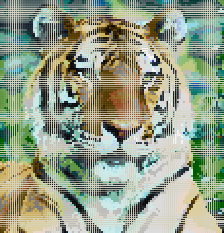 Siberian Tiger - Mosaic Design
