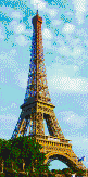 Eiffel Tower from the Seine - Mosaic Art