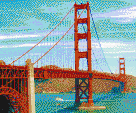 Golden Gate Bridge - Mosaic Art