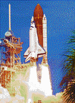 Launch of Atlantis Space Shuttle - Mosaic Art