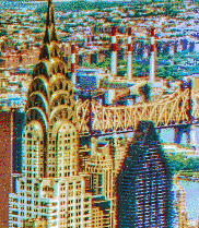 Chrysler Building from the Empire State - Mosaic Art