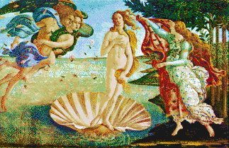 The Birth of Venus (Botticelli) - Mosaic Art