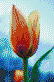 Tulip with Sky Background - Mosaic Art