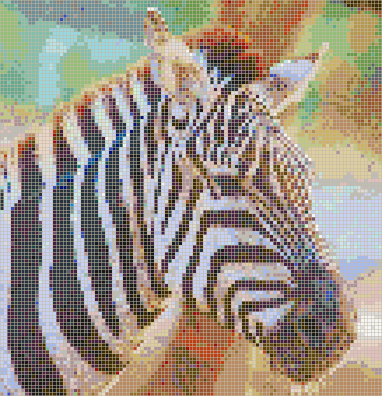 Zebra Head - Mosaic Tile Art
