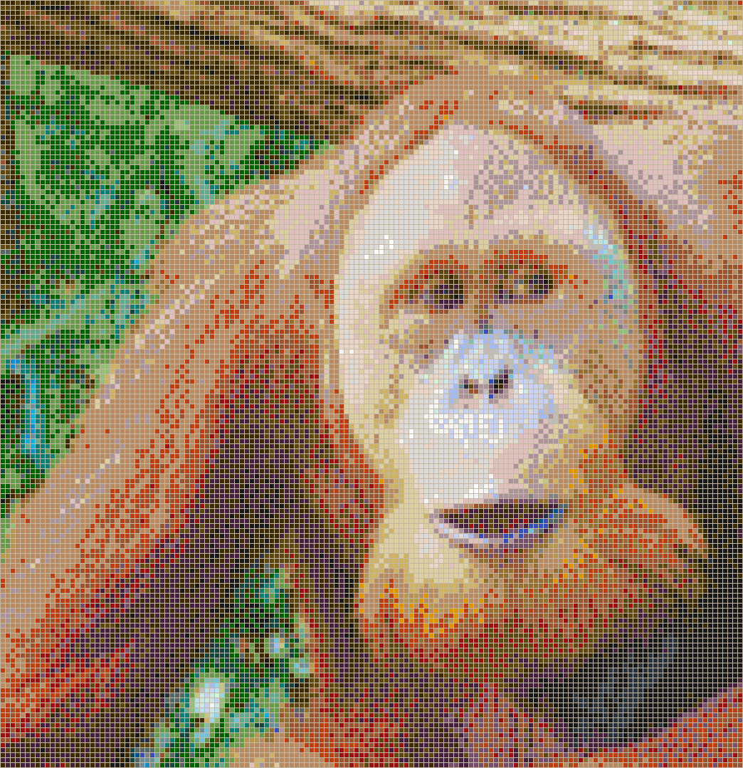 Orangutan Face - Mosaic Tile Art