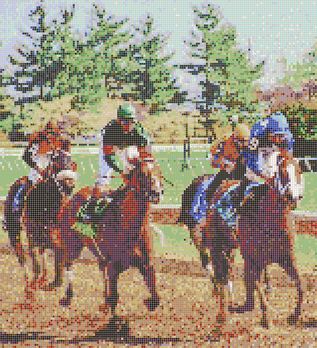 Horse Racing (Keeneland Race Track) - Mosaic Tile Art