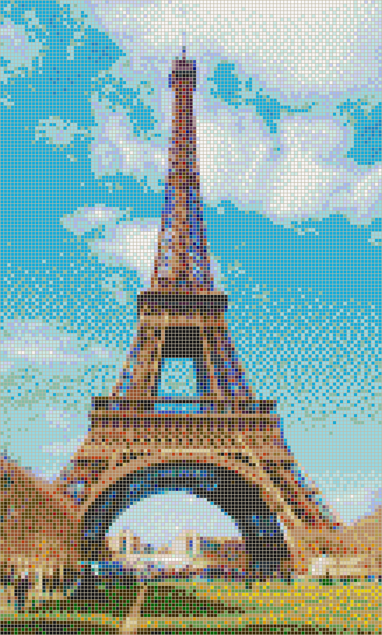Eiffel Tower - Mosaic Tile Art