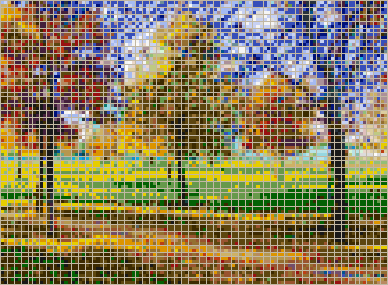Autumn in the Park - Mosaic Tile Art