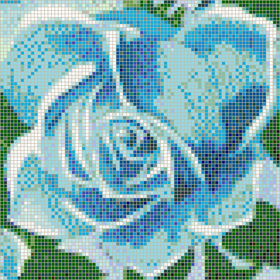 Fairy Rose (Turquoise) - Mosaic Tile Art