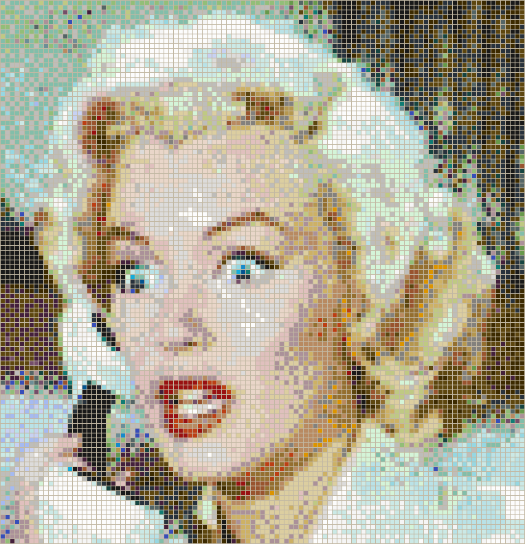 Marilyn Monroe (Gentlemen Prefer Blondes Trailer) - Mosaic Tile Art