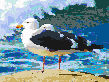 Seagulls by the Ocean - Mosaic Art