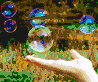 Hand with Bubbles - Mosaic Art
