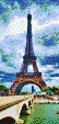 Eiffel Tower (Stormy) - Mosaic Art