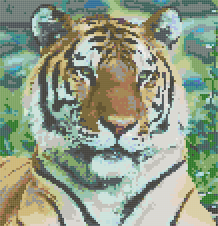 Siberian Tiger - Framed Mosaic Wall Art
