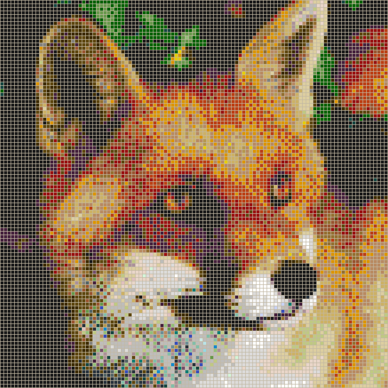 Red Fox - Framed Mosaic Wall Art