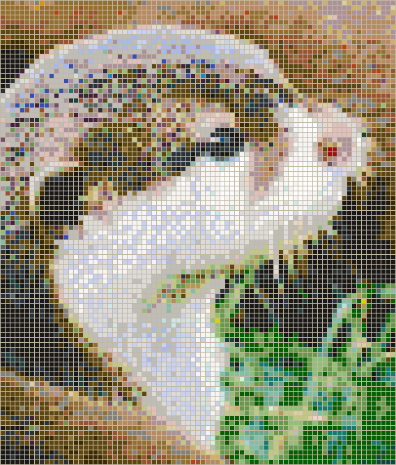 Otter Face - Framed Mosaic Wall Art