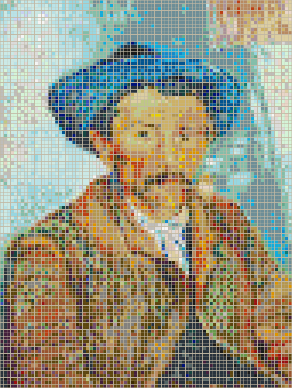 The Smoker (Van Gogh) - Framed Mosaic Wall Art