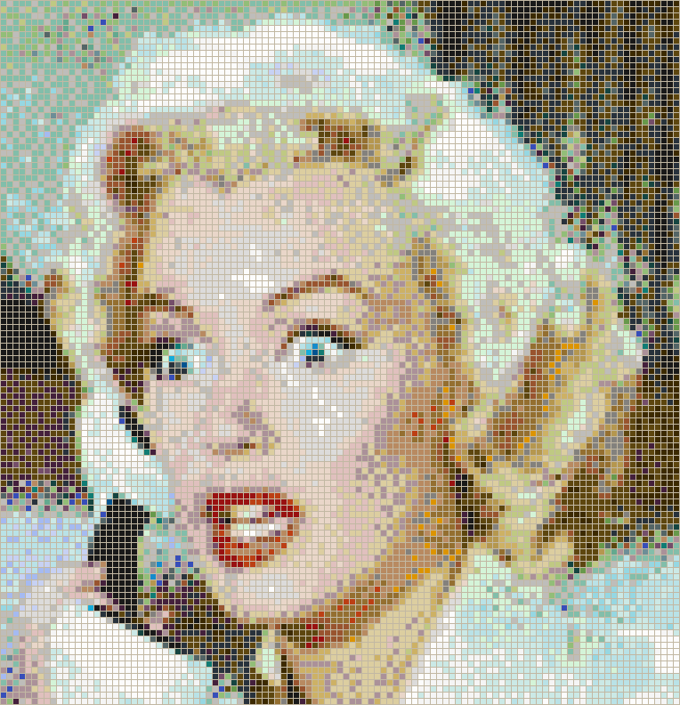 Marylin Monroe (Gentlemen Prefer Blondes Trailer) - Framed Mosaic Wall Art