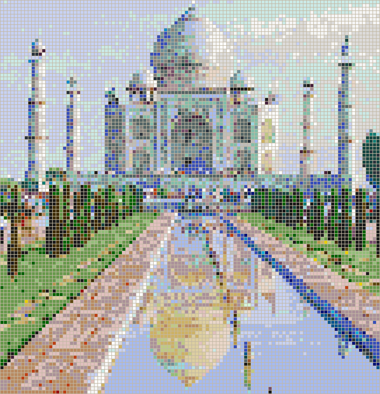 Taj Mahal - Framed Mosaic Wall Art