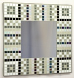 Art Deco Noir 29cm - Mosaic Mirror