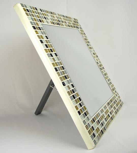 Midas Glitter 35cm Mosaic Mirror with Stand