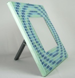 Concentric Glas 29cm Mosaic Mirror with Stand