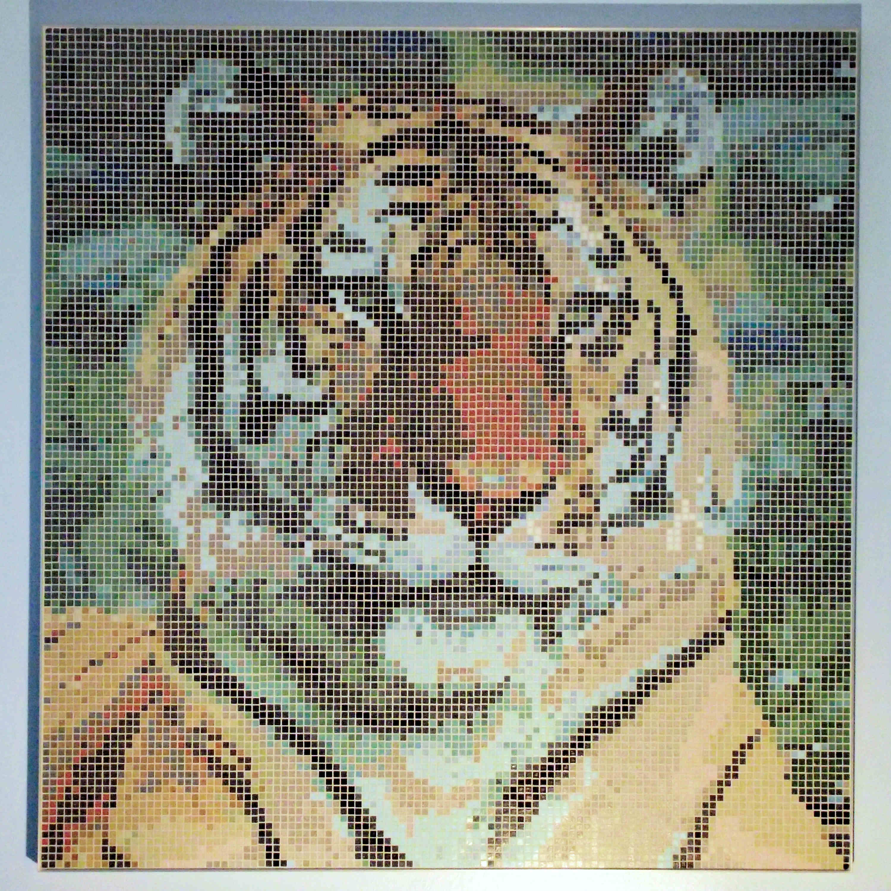 Tiger Design Mosaic Marble Stone Art Home Decor