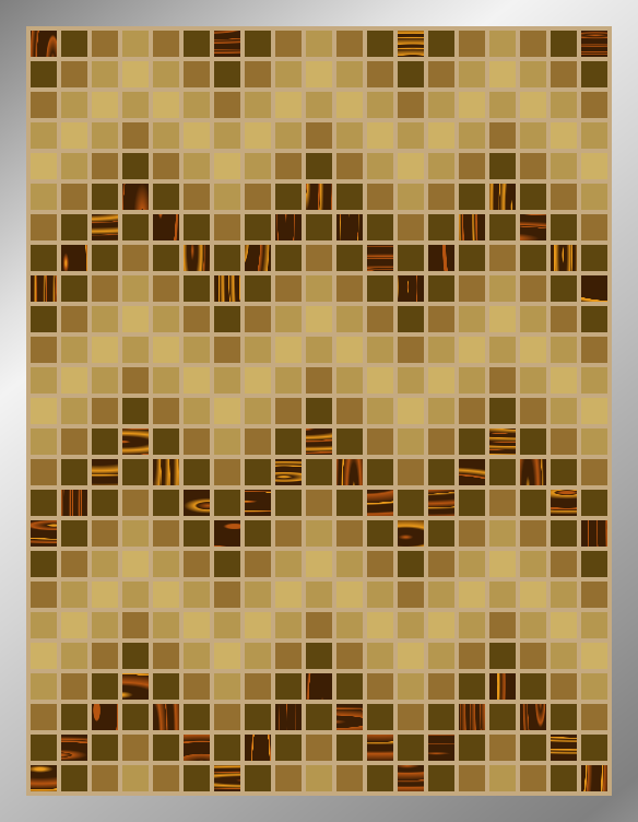 Sepia ZigZags - Framed Mosaic Accent