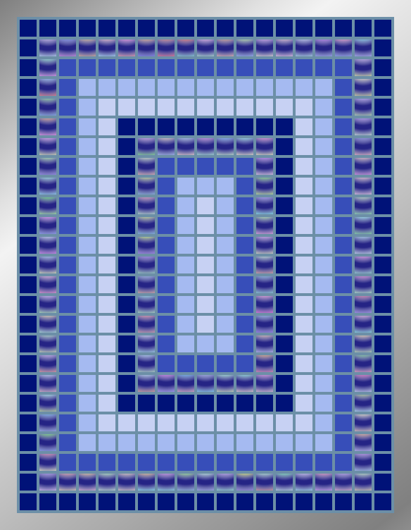 Navy Perspectives - Framed Mosaic Accent