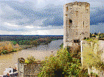 Loire Valley Tower (Château de Chinon) - Mosaic Art
