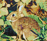Rabbit in Foliage - Mosaic Art