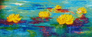 Serene Water Lillies - Mosaic Art