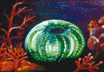 Emerald Urchin - Mosaic Art