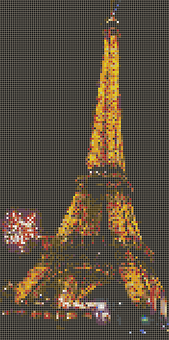 Eiffel Tower (New Year) - Mosaic Tile Art