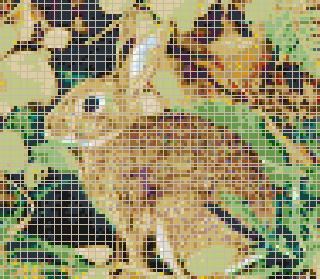 Rabbit in Foliage - Mosaic Tile Art