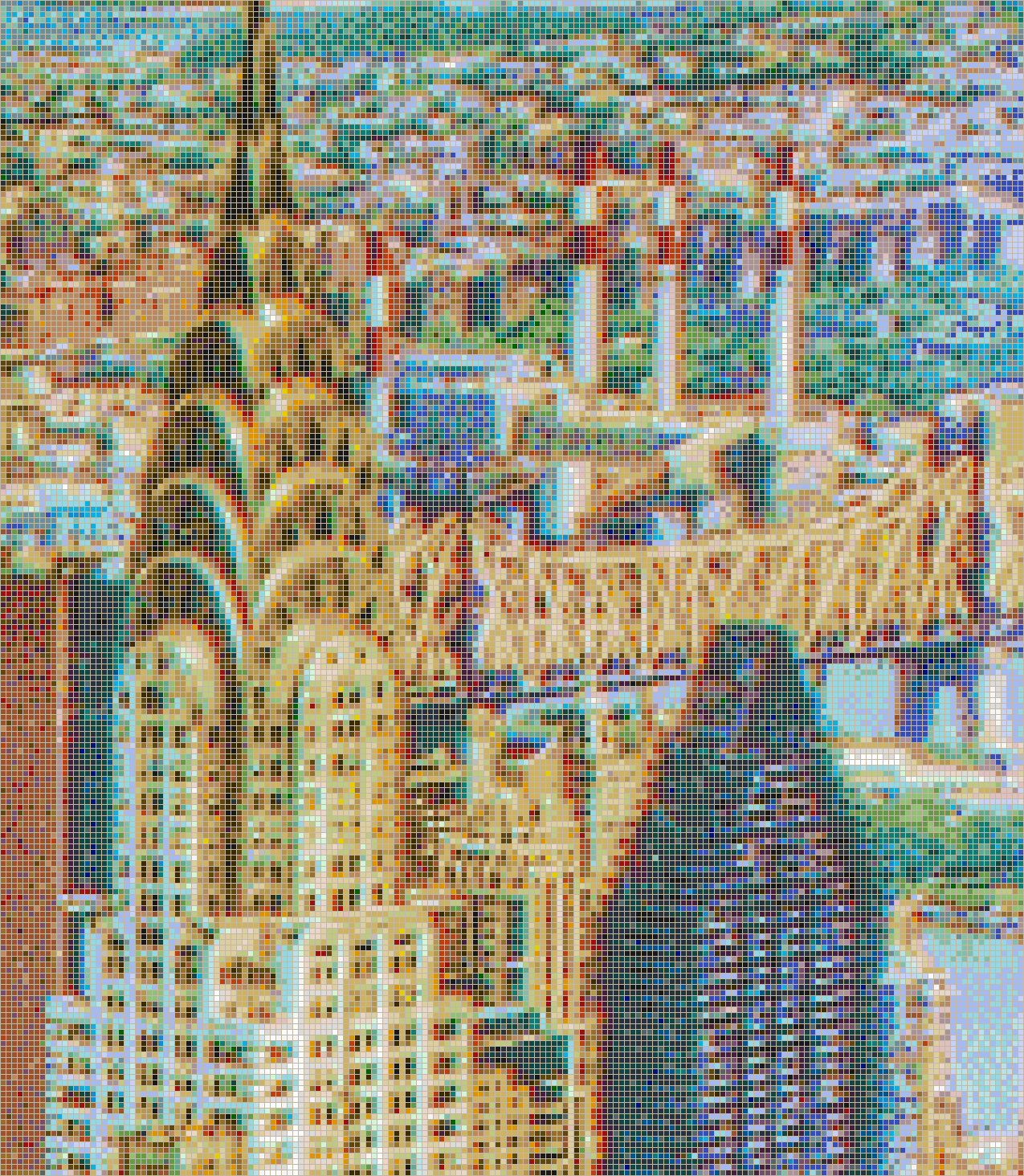 Chrysler Building from the Empire State - Mosaic Tile Art