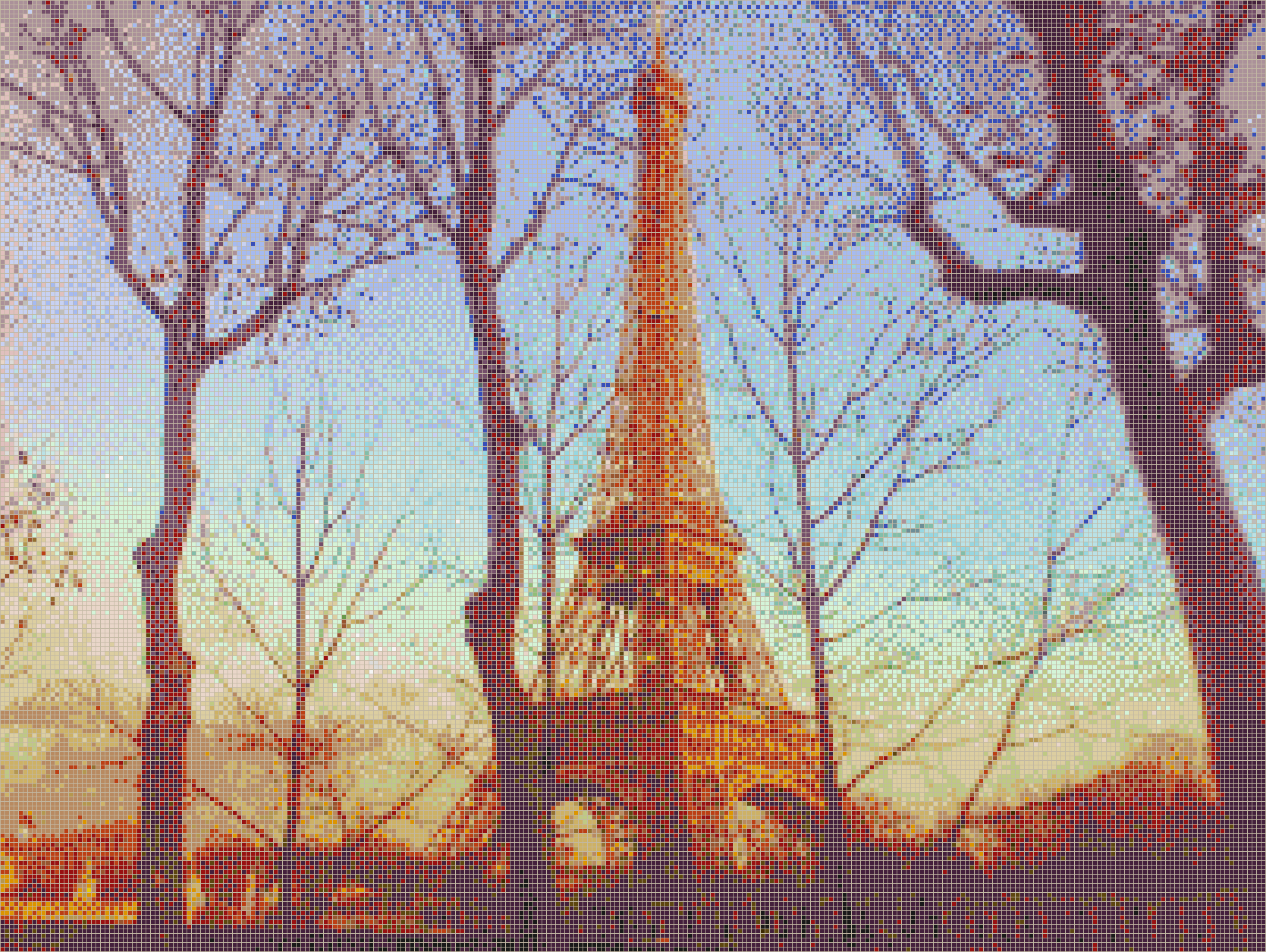 Eiffel Sunset - Mosaic Tile Art