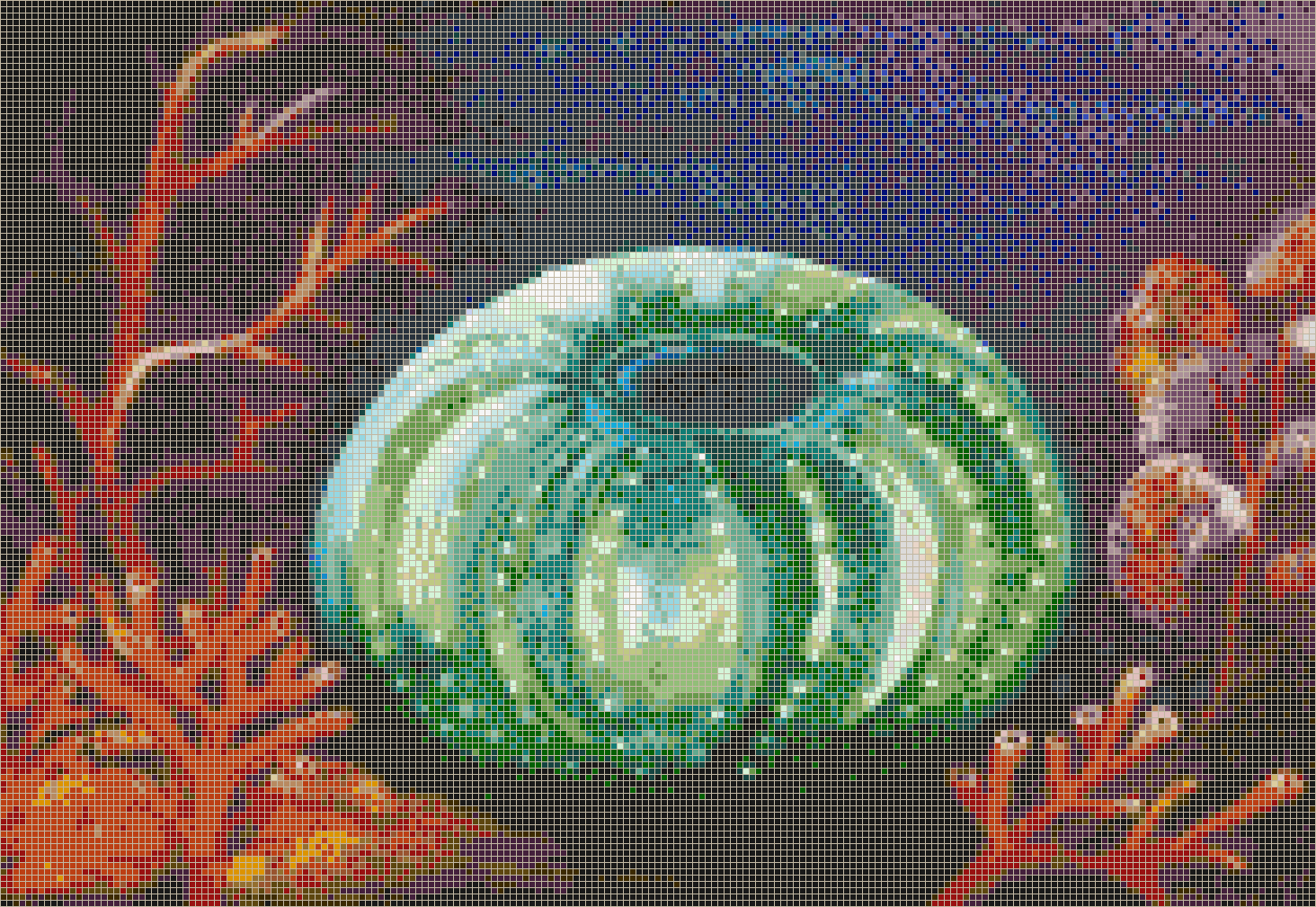 Emerald Urchin - Mosaic Tile Art