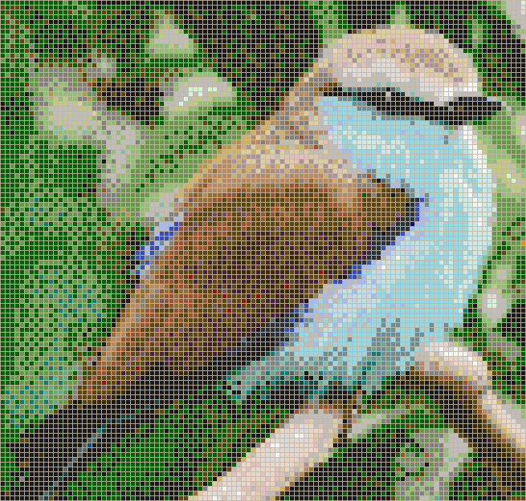 Blue Breasted Bird - Mosaic Tile Art