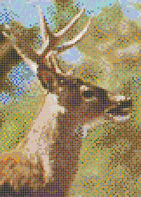 Whitetail Stag - Framed Mosaic Wall Art