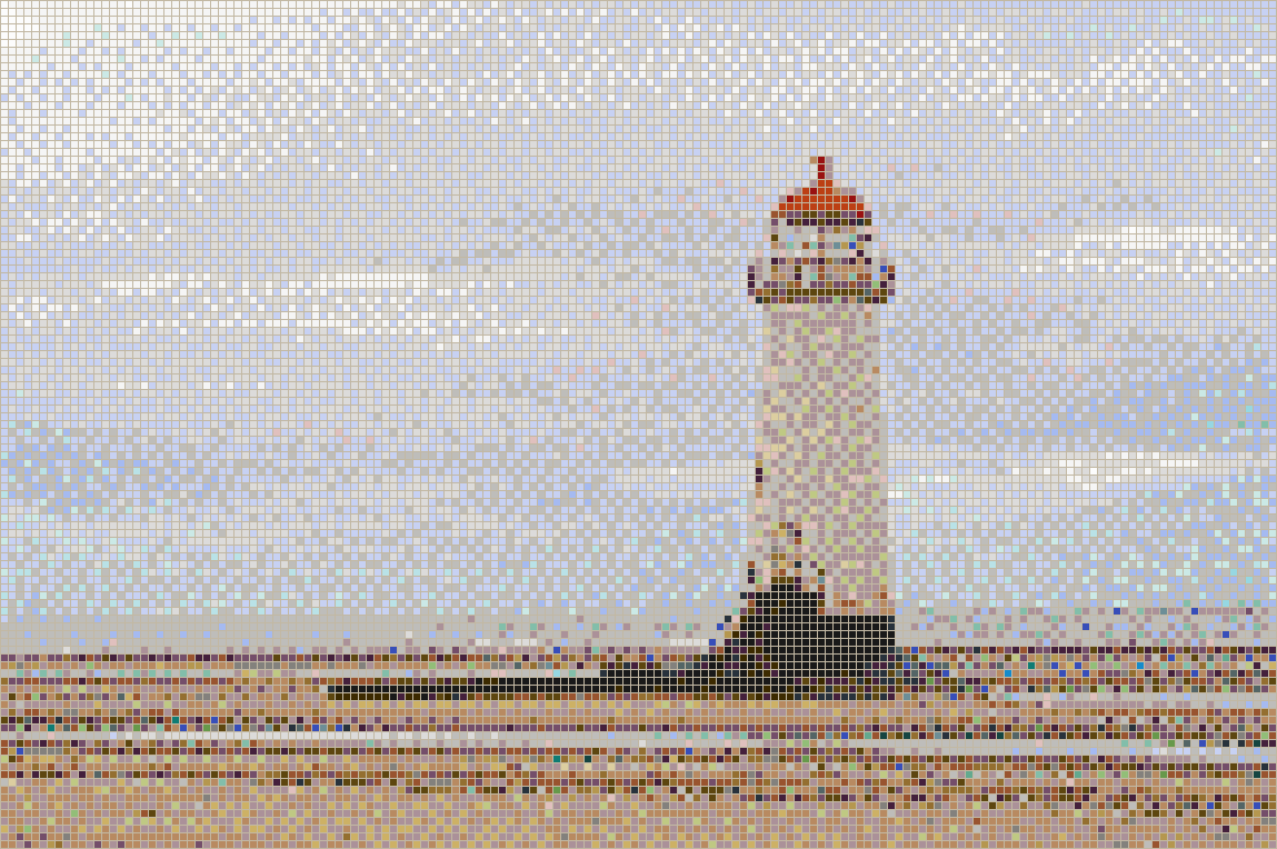Talacre Lighthouse (North Wales) - Framed Mosaic Wall Art