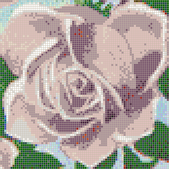 Fairy Rose (Lilac) - Framed Mosaic Wall Art
