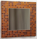 Copper Glitter 25cm - Mosaic Mirror